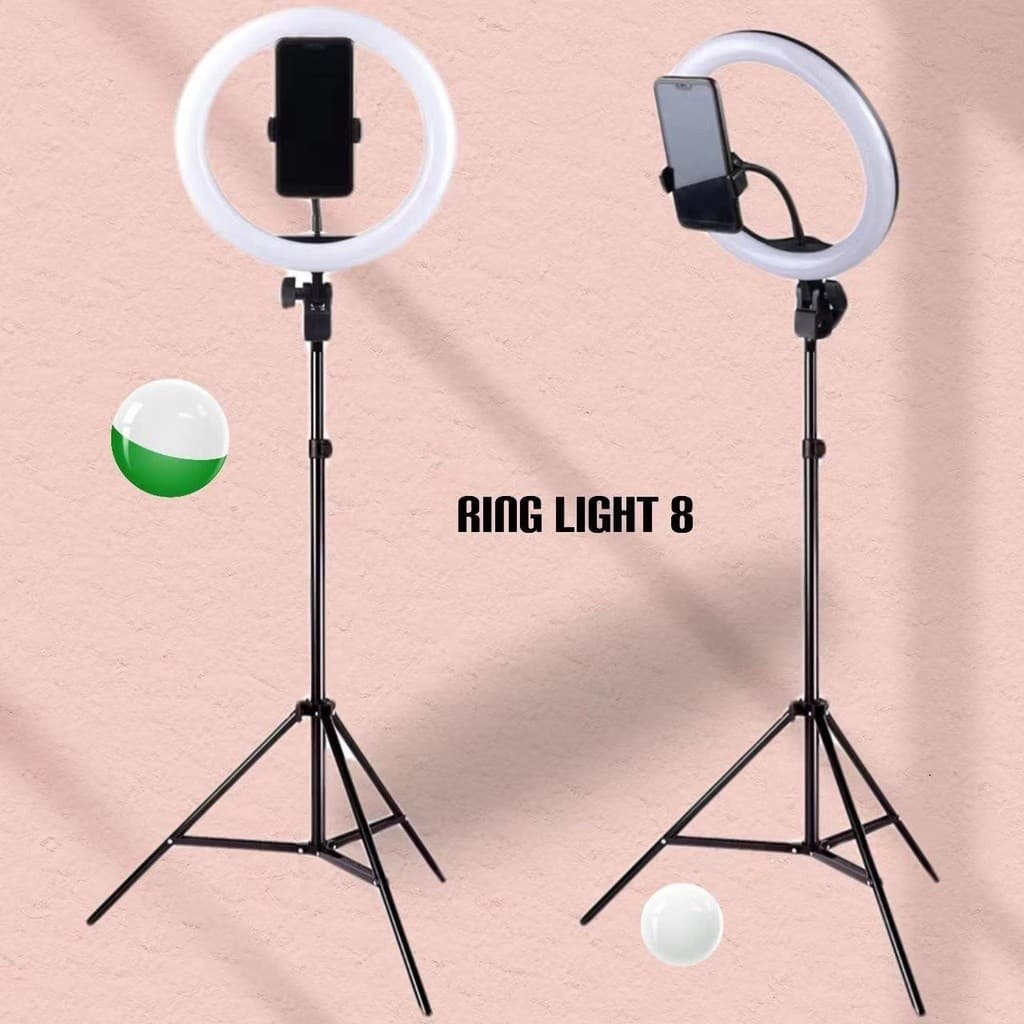 Ring Light Iluminador 8 Polegadas Com Tripé De 2.10 Metro