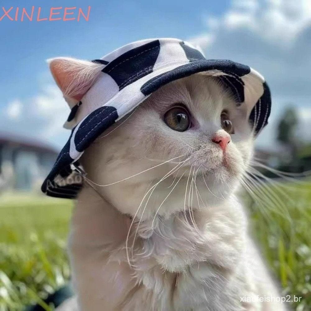 Chapéu de sol com orelhas de gato XINLEEN, com furos para as orelhas, tamanhos S/M/L, estilo pescador, adequado para pro