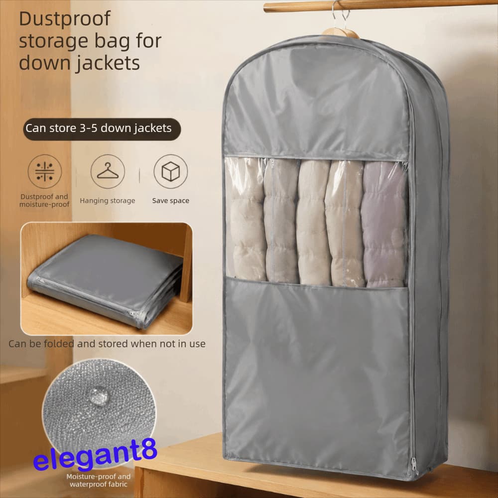 Saco Comprimido De Roupas Elegante , Organizador De Guarda-Roupa Com Capa Contra Poeira Que Economiza Espaço , De Armaze