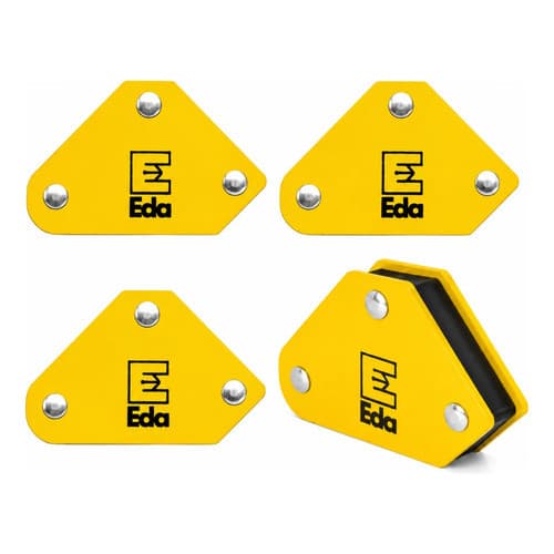Kit 4 Esquadros Magnéticos Mini 5kg Fixação Solda 45°90°135° Esquadro Para Soldador Com Imã Magnético Profissional