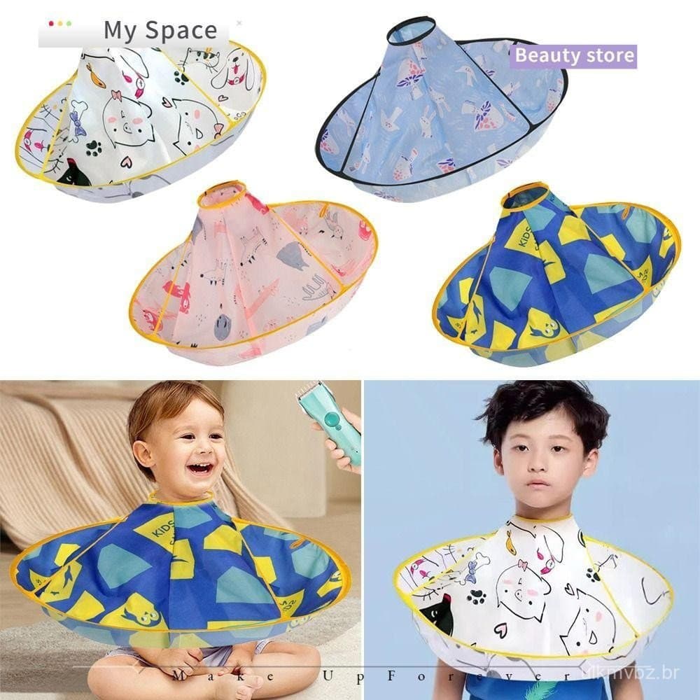 Capa Para Corte De Cabelo Infantil MY , Vestido De Dobrável À Prova D'água , Ferramentas Coloridas E Reutilizáveis