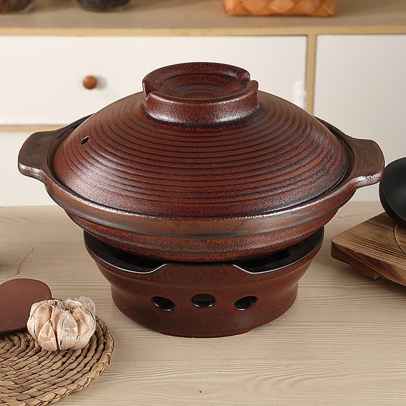 Caçarola de boca rasa, resistente a altas temperaturas, queima a seco, sopa sem rachaduras, panela de arroz, panela de g