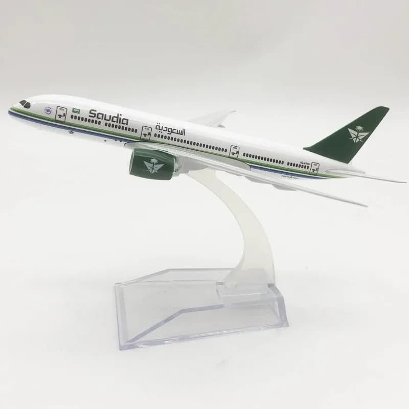 FZ Saudita Arábia B787 Avião Modelo De Aeronave 16cm Diecast Metal 1/400 Escala Aviões Brinquedo Com Suporte Aviação