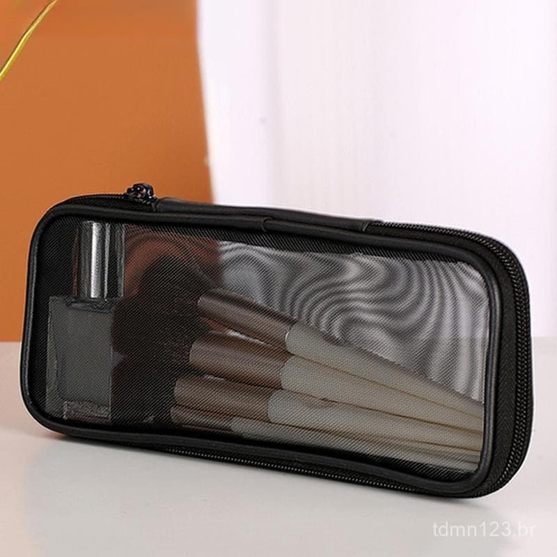 Bolsa de viagem para pincéis de maquiagem, bolsa de cosméticos, bolsa de armazenamento de ferramentas unissex