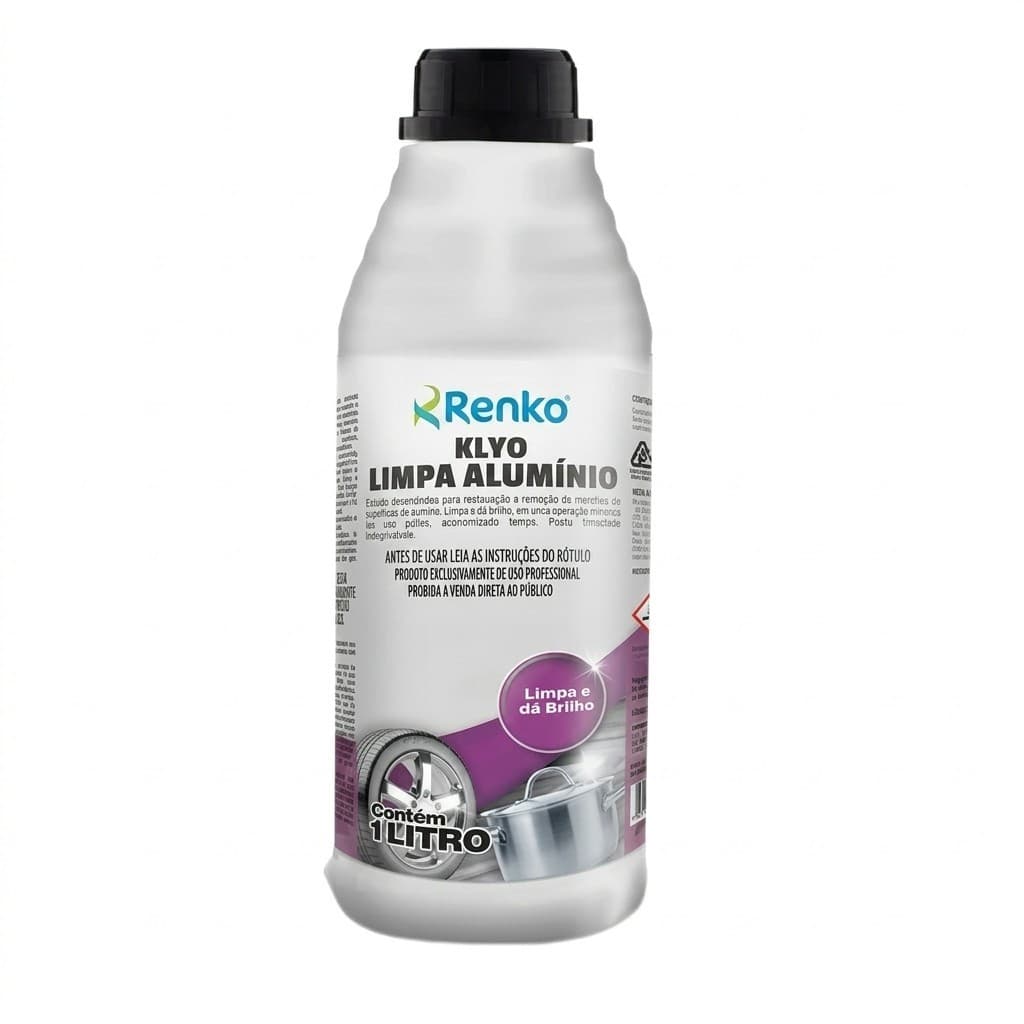 Limpa Alumínio Renko Klyo Líquido Abrilhantador Sem Manchas Restaurador Profissional Concentrado