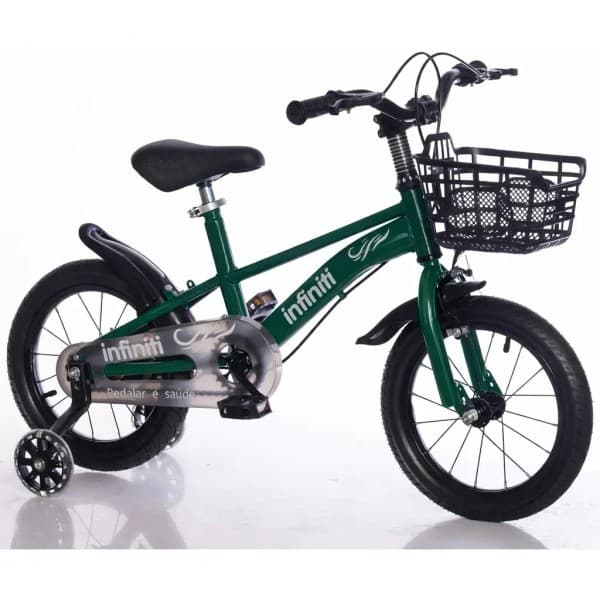 Bicicleta Infantil Aro 14 Verde Infiniti Kids