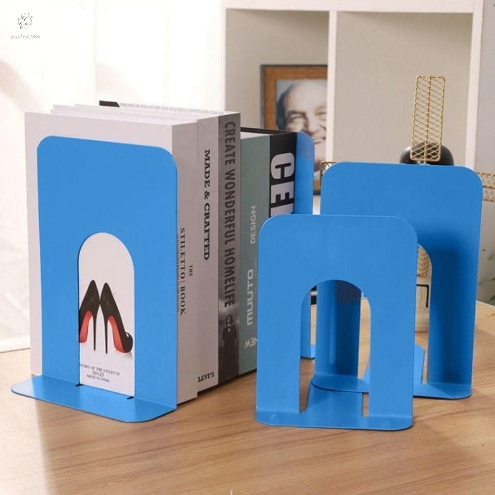 Organizador De Suporte De Livro De Aço-Rack De Livros De Mesa Durável Para Em Pé