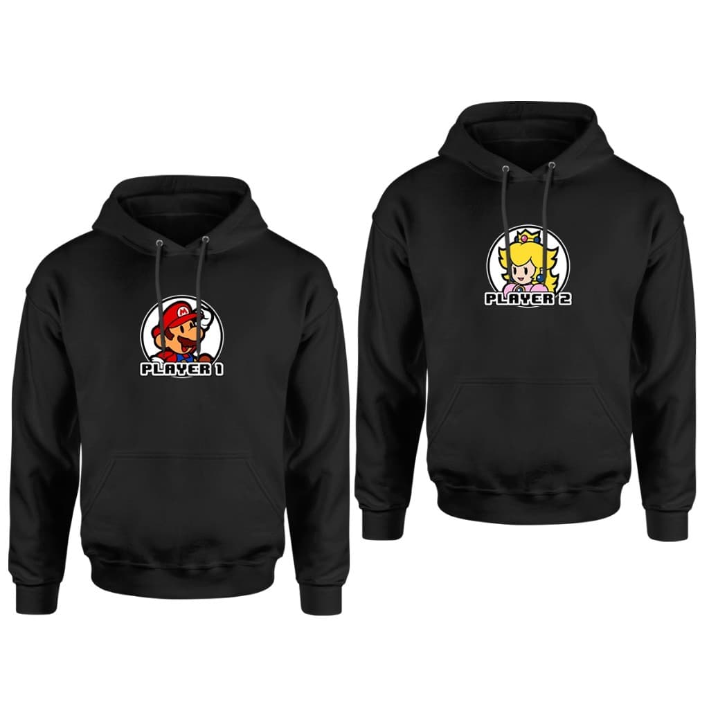 Kit Blusas Moletom Conjunto Casal Gamer Player 1 Player 2 entrega imediata unisex