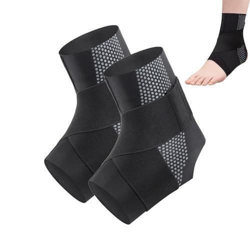 Amalios AnkleGuard - Faixa de Suporte para Tornozelo - Faixa de suporte ajustável com amortecimento aprimorado, adequada