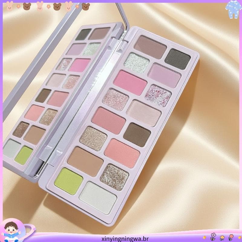 1588 Coleção People DIKALU1 Paleta de sombras Sparrow Leap de 6 cores Vitalidade Rosa Roxo Rosa Verde Fosco Perolado Dop