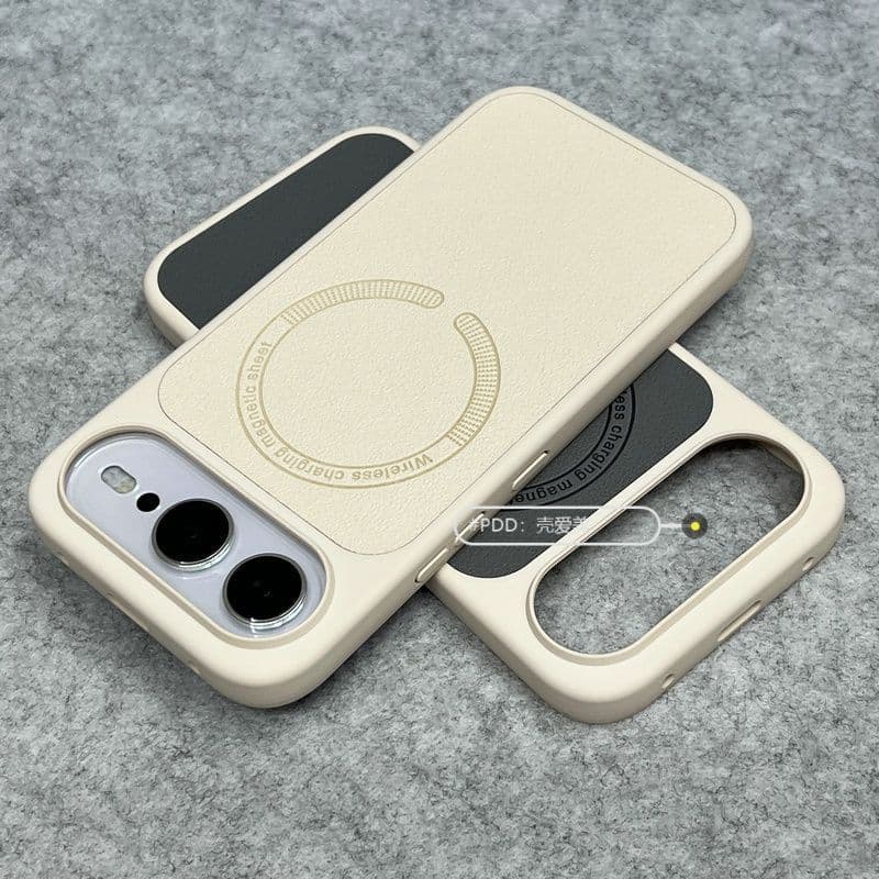 Adequado para a capa do telefone Honor 600 Super Edition, capa rígida magnética anti-queda com padrão de lichia dopamina