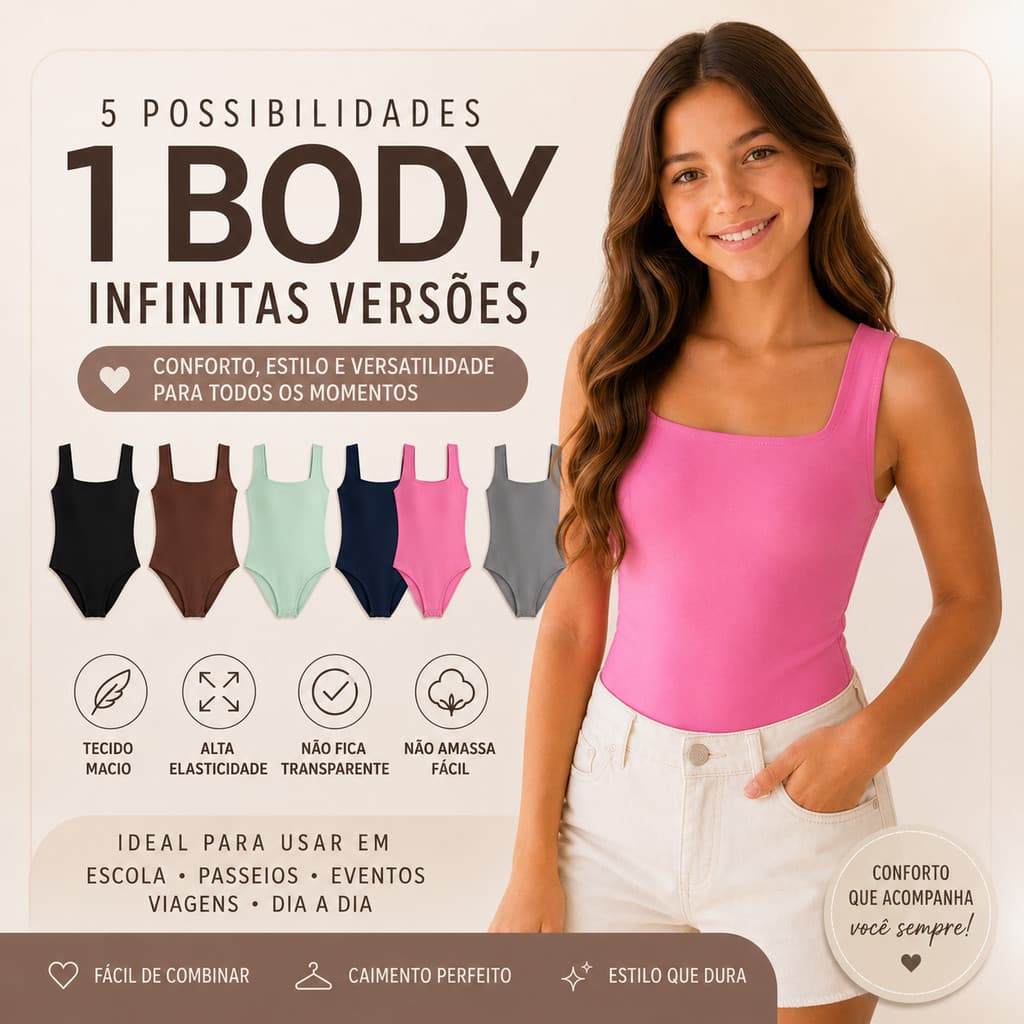 Body Infantil Menina Ballet Balé Premium Collant Liso Manga Curta Regata Cores Variadas Minimalista Básico