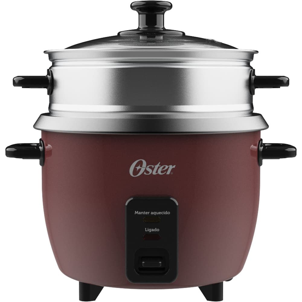 Panela Elétrica de Arroz 1L Antiaderente Função Aquecer Tampa de Vidro Oster