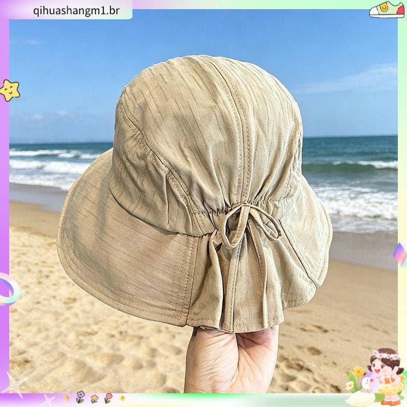 Chapéu balde de linho de algodão feminino verão estilo fino viagem grande cabeça chapéu de sol arco chapéu de sol capa r