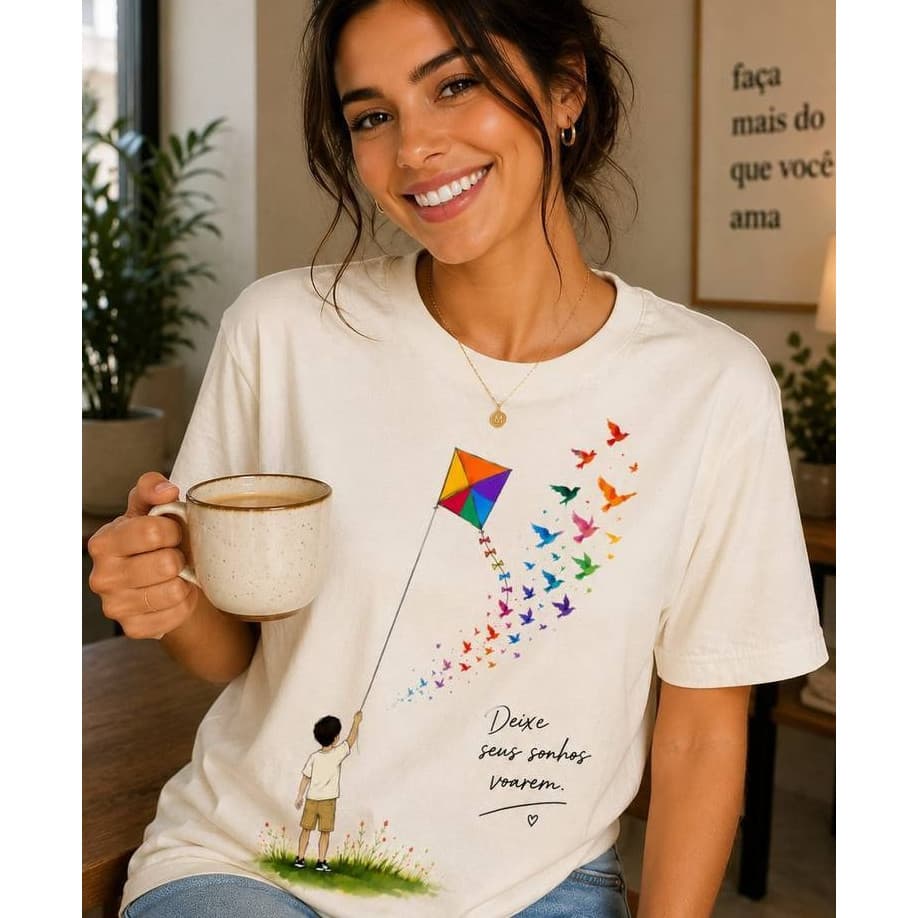Camiseta T-Shirt Feminina Blusinha Premium Camisa Algodão Macio Leve Estilosa Blusa Feminina....