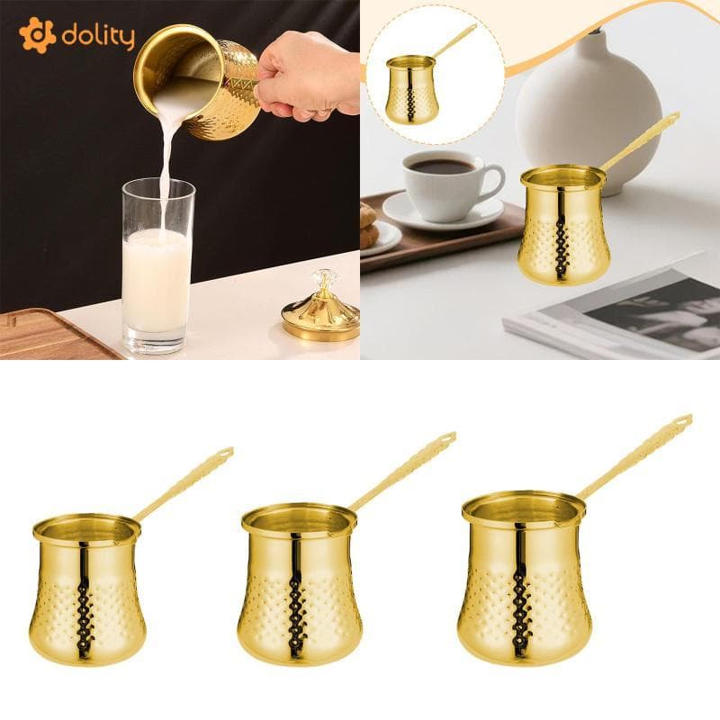 [Acituna] Cafeteira Portátil Dourada Para Fogões De Indução , Ajudante De Cozinha Com Alça , Punho Confortável , Aço Ino