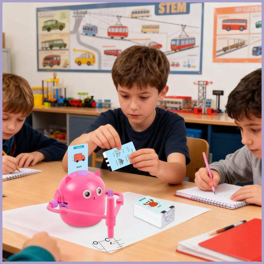 Máquina De Desenho Robô Para Crianças Com 100 Cartões , Pintura Inteligente Interativa , Aprendizagem , , Arte onwasvn
