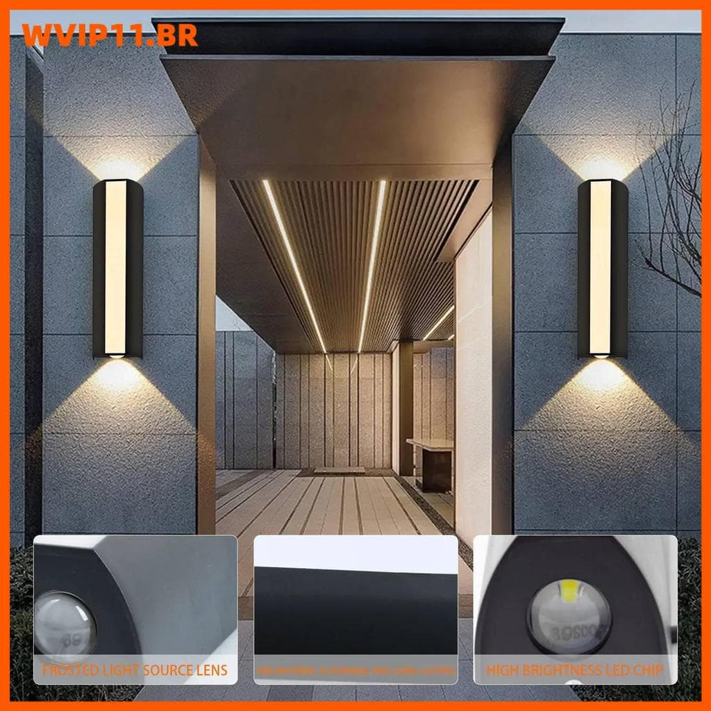 WVIP À Prova D'água Ao Ar Livre LED Arandela Branco Quente Frio Contemporâneo Casa Iluminação Exterior Para Decoração De
