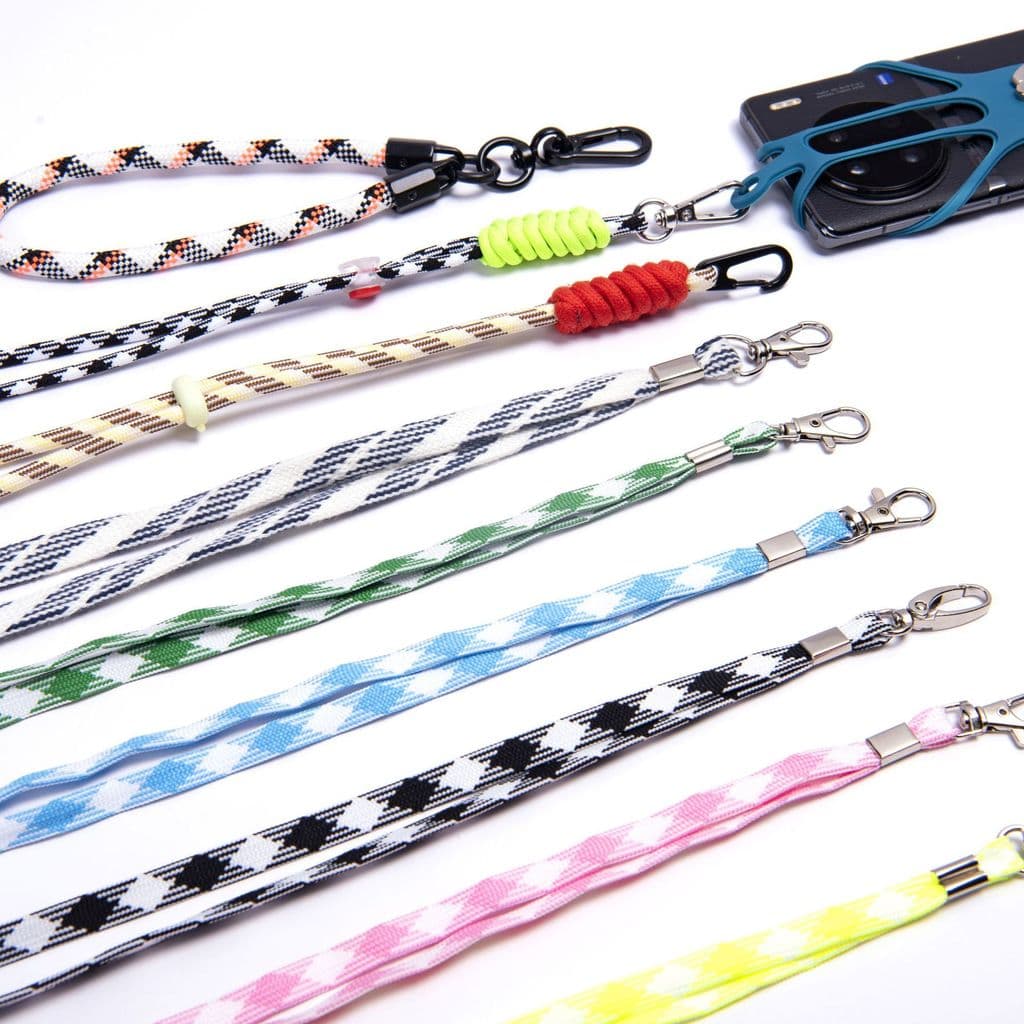 Cordão PK para crachá de identificação em exposições, cordão de poliéster redondo para celular, cordão para celular de p