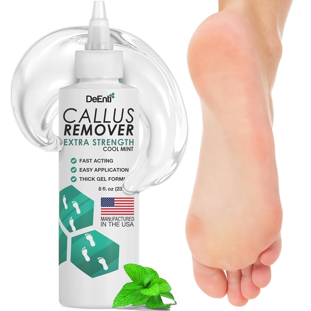 Removedor de Calos DeEnti para os Pés, Gel Removedor de Calos Extra Forte, 8oz, Produtos de Pedicure para Uso Doméstico