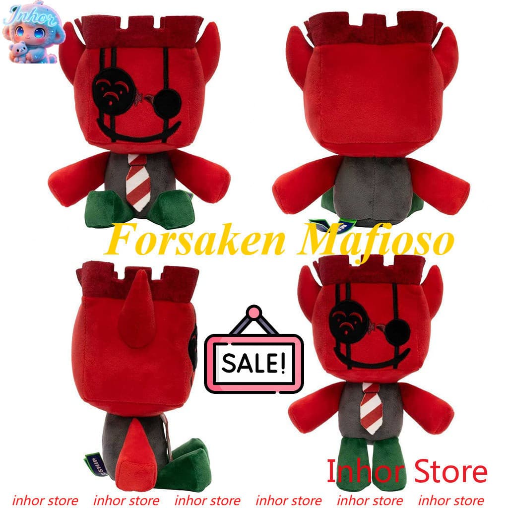 Pelúcia Roblox King Cube Plush Foran Mafioso jx1dx1, Brinquedo de Pelúcia Macio, Boneco Fofo para Meninas, Meninos e Fãs