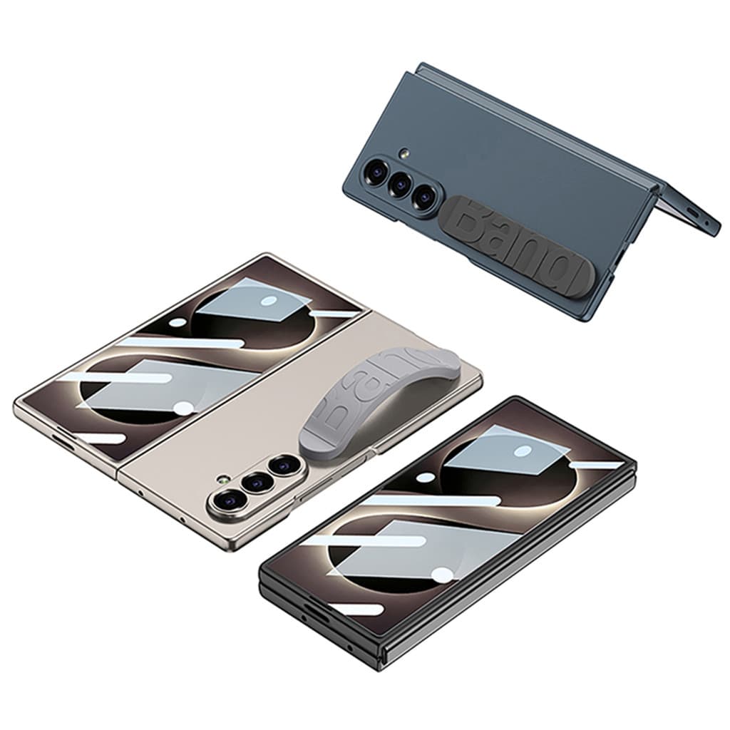 Capa De Telefone Para Samsung Galaxy Z Fold 8 Ultra Fold8 5G Flexível Silicone Banda Dedo Cinta Protetora Com Vidro Temp