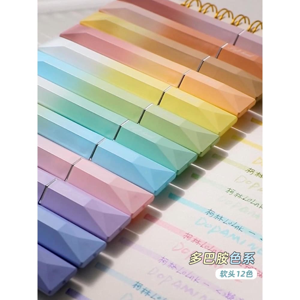 Dopamina cor ponta macia marcador caneta estudantes usam alto valor grande capacidade cor chave Notebook caneta