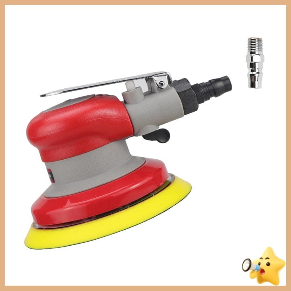 Lixadeira Pneumática De Ar Máquina De Lixar Elétrica Ferramenta Polidora 5 Polegada Vermelho-montague