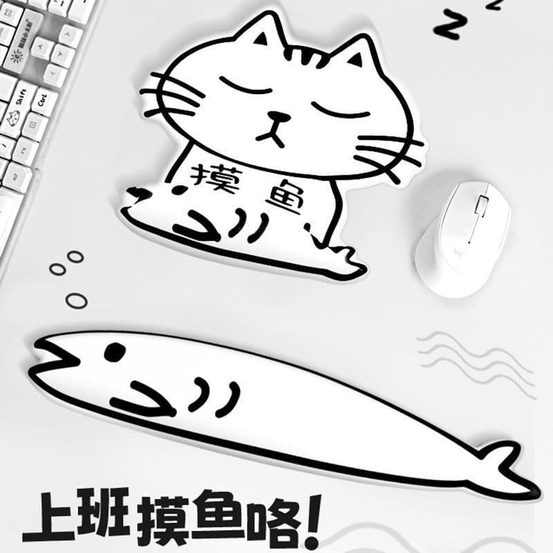[Estoque pronto] Almofada Anti-Mouse fofa de desenho animado Suporte de pulso espesso Travesseiro de suporte de mão Supo