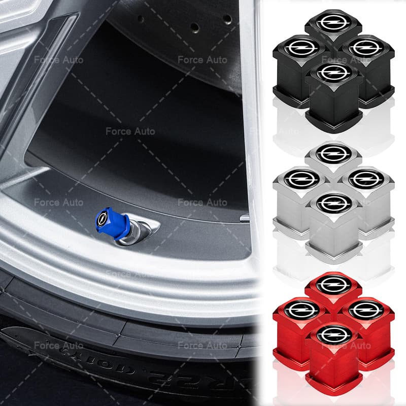 2/4 Pçs Quadrado Pneu De Carro Tampa À Prova De Poeira Metal Haste Da Roda Do Proteger Capa Para Opel Astra Hgj Corsa In