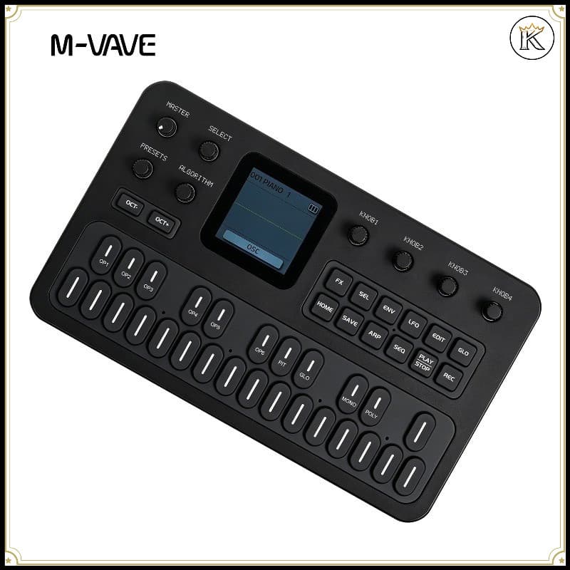 M-VAVE FM-1 Mini Fonte De Som 6 Operador 32 Algoritmos Módulo De Teclado De Síntese MIDI Alto-Falante Embutido , Sequenc