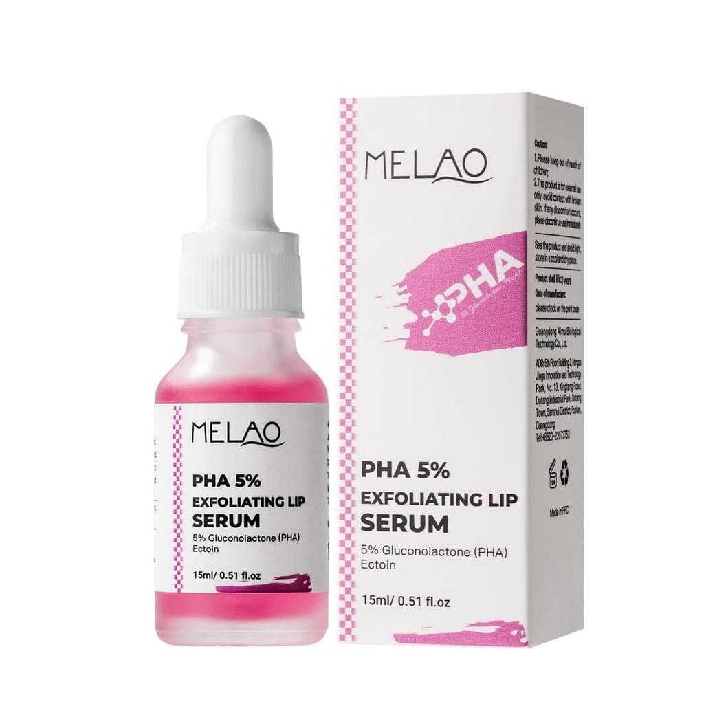Sérum Esfoliante para Lábios com 5% de PHA 15ml |   Sérum labial noturno com 5% de PHA e ácido hialurônico para cuidados