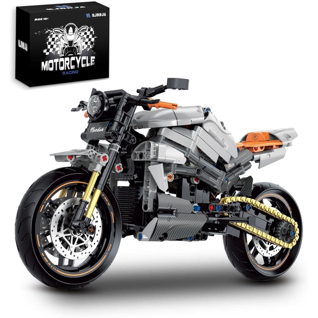 Conjunto de Montagem de Motocicleta 1:8 para Adultos, Blocos de Montar para Adultos, Brinquedo Colecionável para Meninos