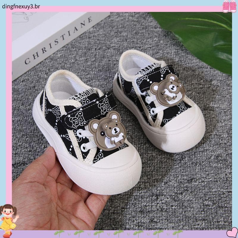 2024 primavera outono novo estilo tênis do bebê crianças sapatos de lona meninos meninas sola macia sapatos esportivos r
