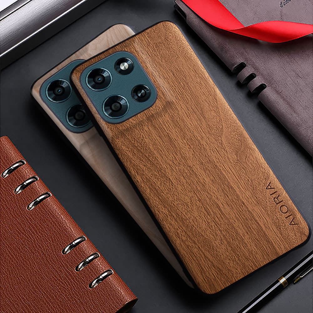 Adequado para Motorola Moto G Play 2026 Edge 70 simples capa de telefone de grão de madeira escalonado