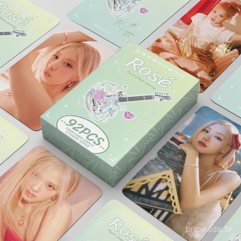 KPOP 92pcs/box ROSE Photocard BLACKPINK Álbum LOMO Cartão Postal