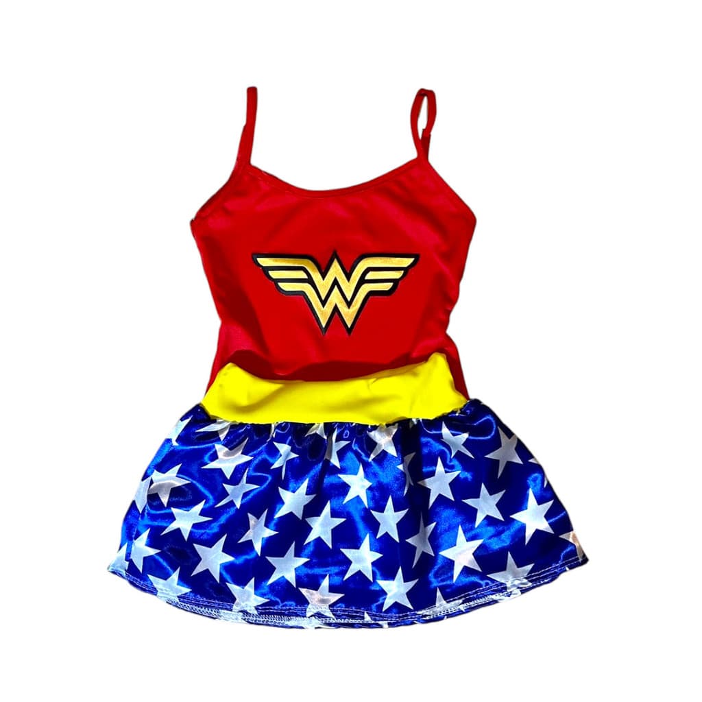 Fantasia Mulher Maravilha Infantil Menina Roupa M