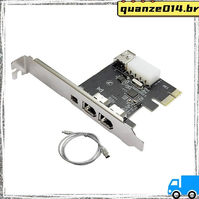 Adaptador De Placa FireWire PCIe 1X A 1394a De Expansão VT6315 De 4 Portas VIA Captura De Chip Para Filmadoras DV