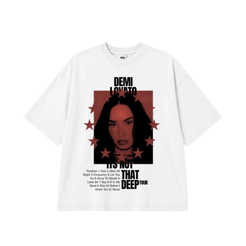 [Camiseta Premium em Algodão Puro]LA  Camiseta Demi Lovato camisa Fãs Moda casual Camisa Feminina