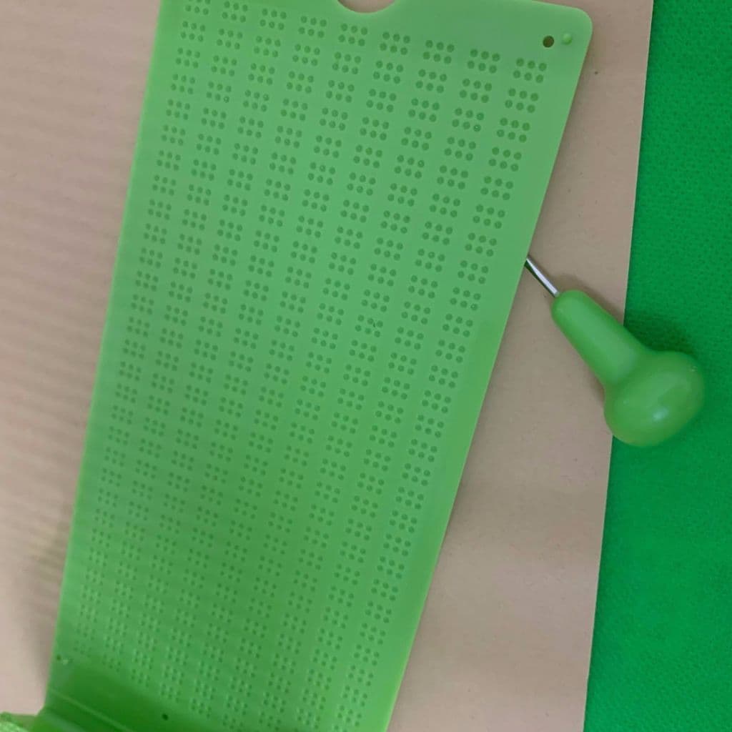 Quadro de escrita cego, 9 linhas 30 quadro de escrita cego quadrado, com caneta cega, ferramenta de escrita de de defici