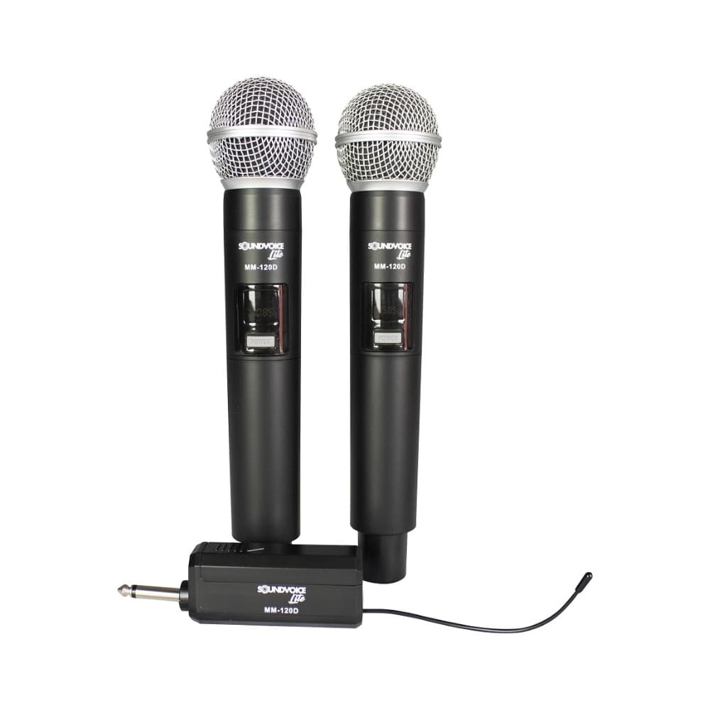 Microfone Duplo Soundvoice Sem Fio Lite MM-120D