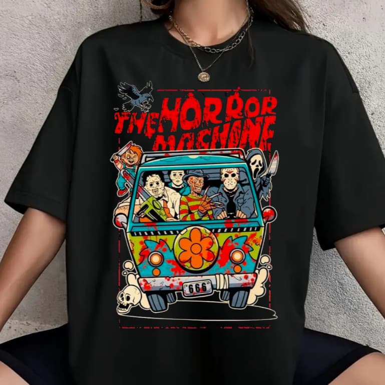 Camiseta T-shirt Algodão Unissex The Horror Machine