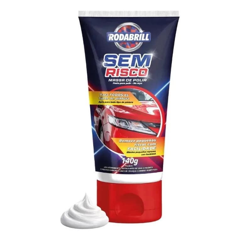 Tira Risco Fácil Carro Massa De Polir Pintura Automotiva Branco