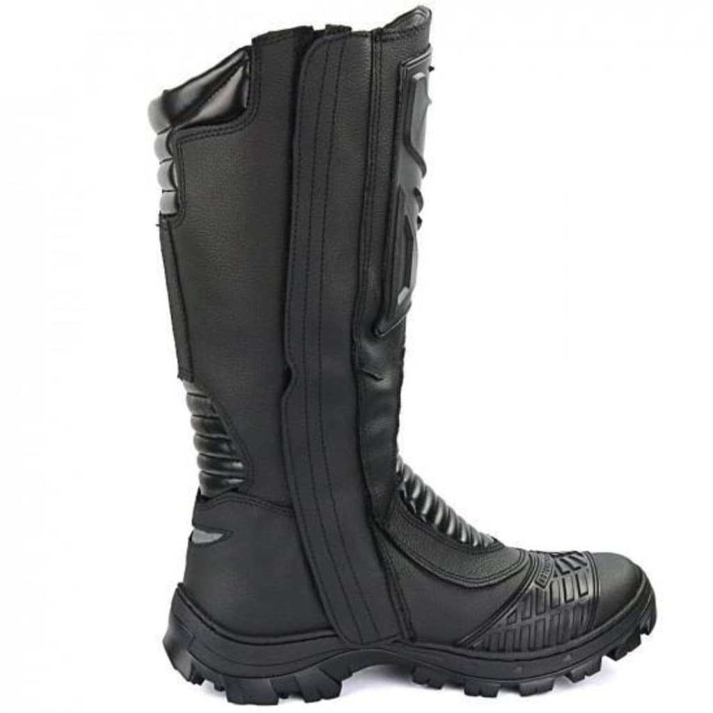 Bota Coturno Cano Alto Elite Couro Bovino Tática Motociclista Impermeável Reforçada Unissex
