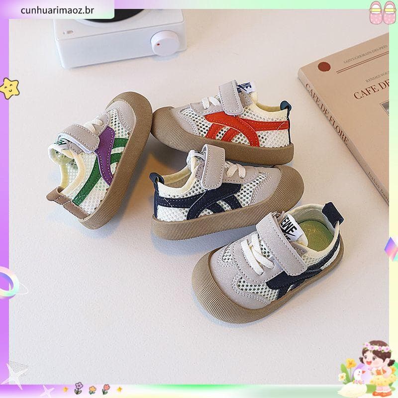 2026 crianças novo estilo sapatos de lona primavera outono meninos malha sapatos casuais do bebê meninas sapatos criança