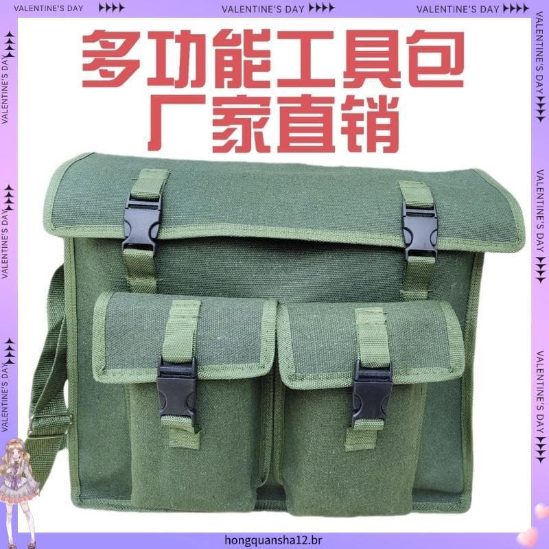 Bolsa de lona espessada, forte, resistente ao desgaste, kit de ferramentas para eletricista, reparo de madeira, local de