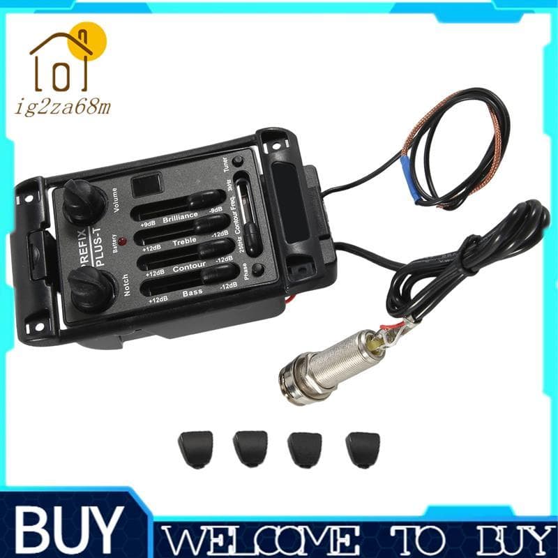 Captadores De Guitarra Prefix Plus-T Pré-Amplificador Matriz Acústica Captador EQ Equalizador Com Afinador Macio Piezo