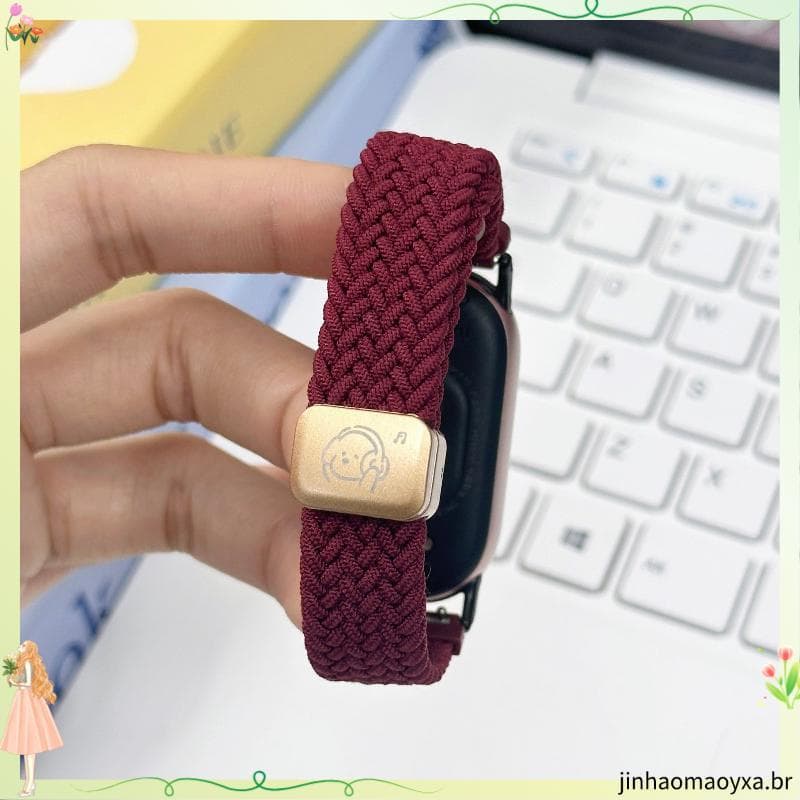 Música filhote de cachorro trançado náilon magnético novo estilo xiaomi pulseira 10 cinta adequada para xiaomi pulseira
