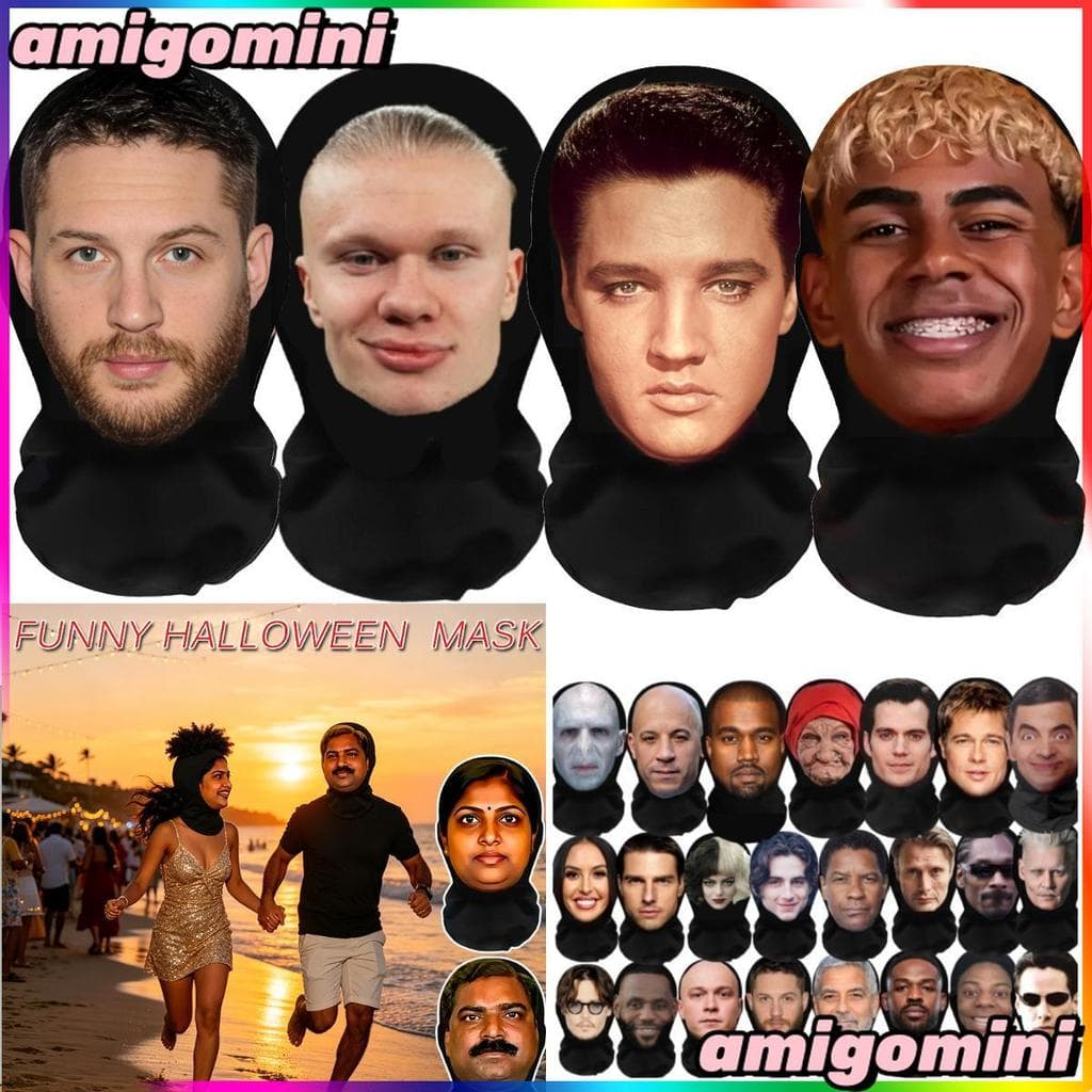 Aikoky Máscara Facial Completa Impressa Em 3D , Disfarce De Celebridade , Engraçada , Malha Elástica Para Fãs , Cosplay