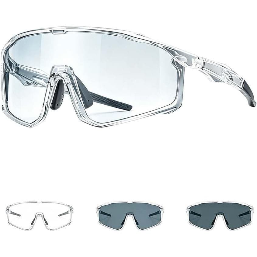 Óculos de Segurança Fotocromáticos Polarizados, Óculos de Sol Masculinos com Lentes de Transição em PC Resistentes a Imp